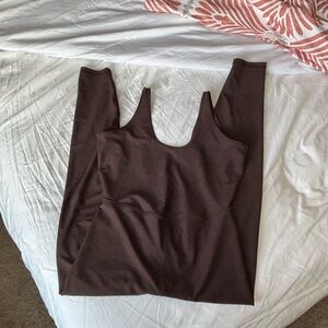 Old Navy Chocolate Brown workout jumpsuit